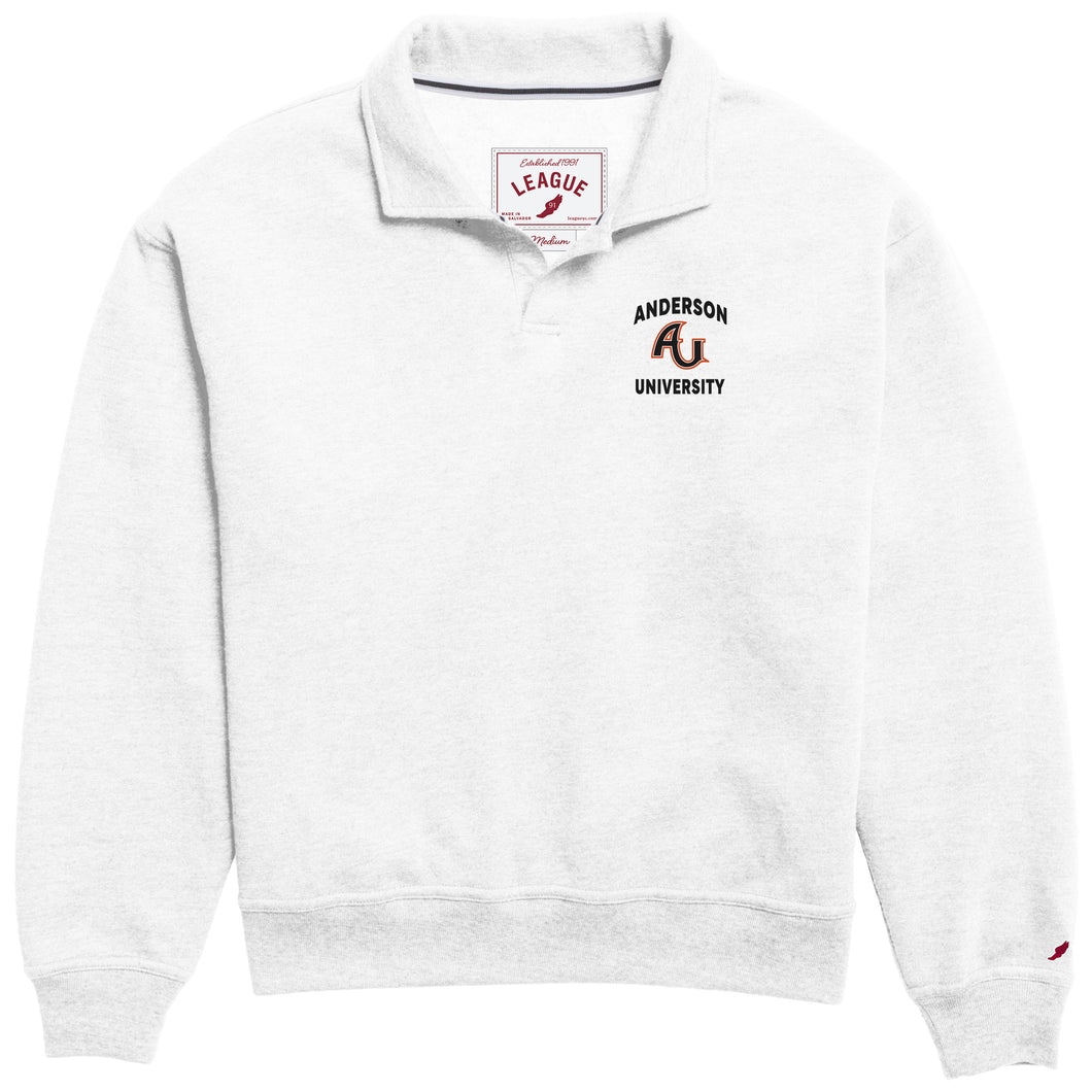 Victory Springs Ladies Collar Pullover | Heather Varsity White
