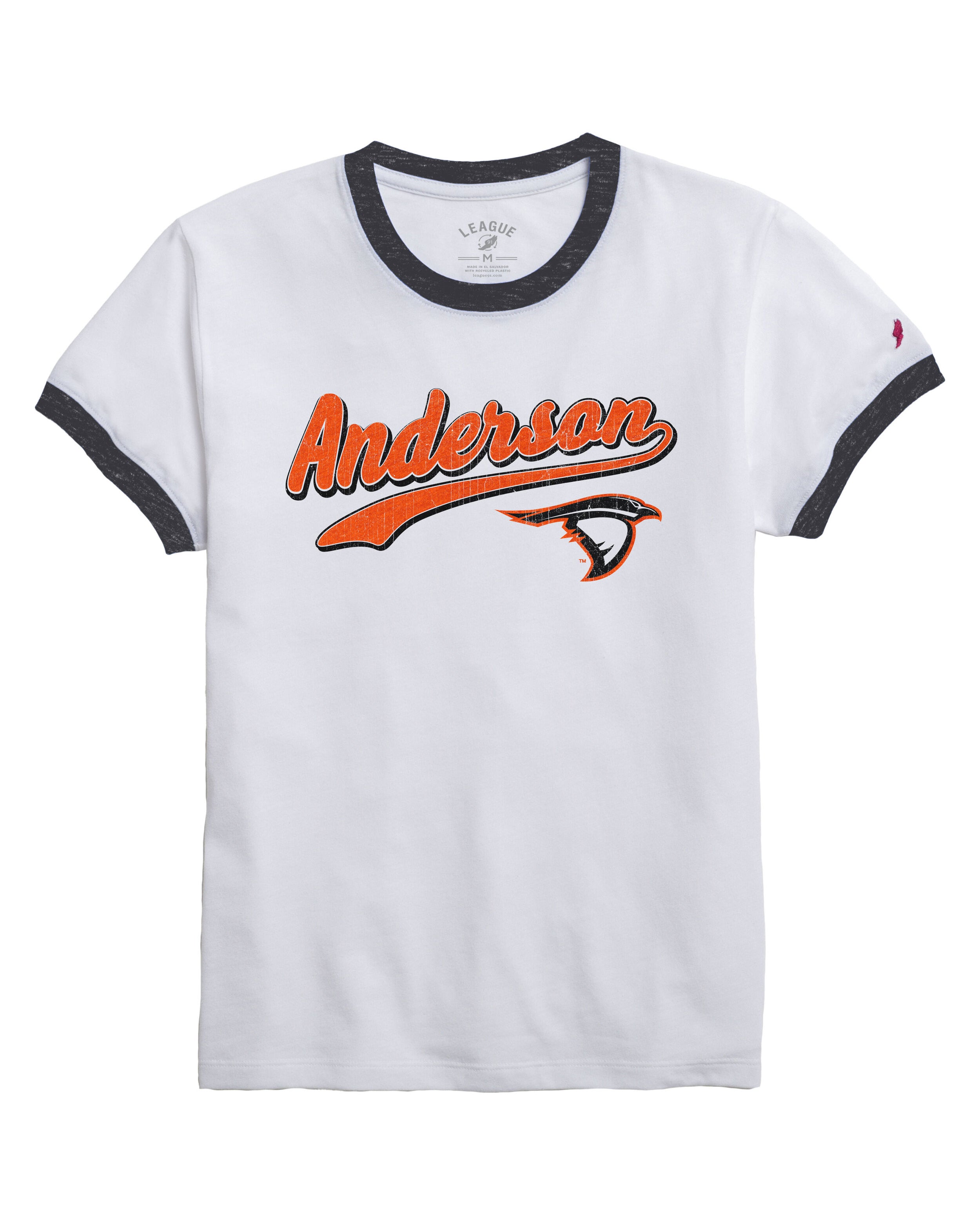 Ladies Intramural Ringer Tee | White