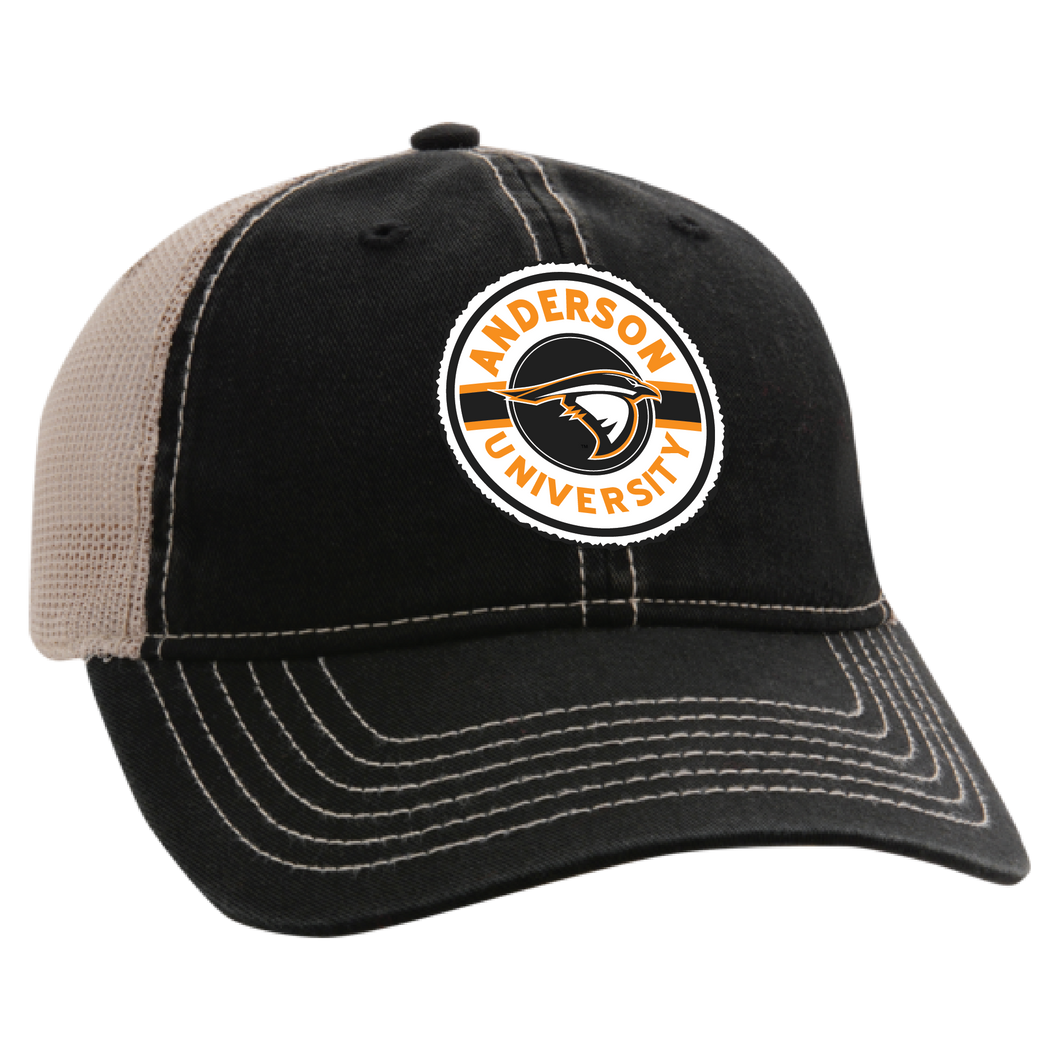 The Wharf Classic Unstructured Tea Stain Snap Back Cap, Black