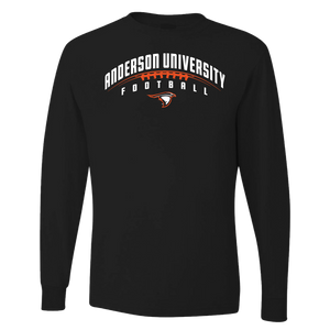 Long Sleeve Football Tee, Black (F24)