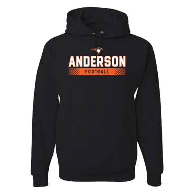Hooded Football Sweatshirt (F23), Black
