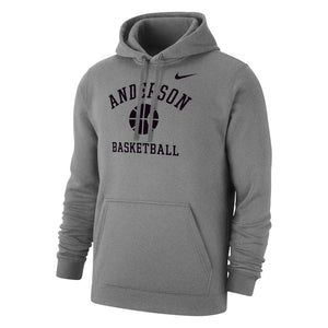 NIKE Club Fleece Pullover Basketball Hoodie, Dark Heather (F24)