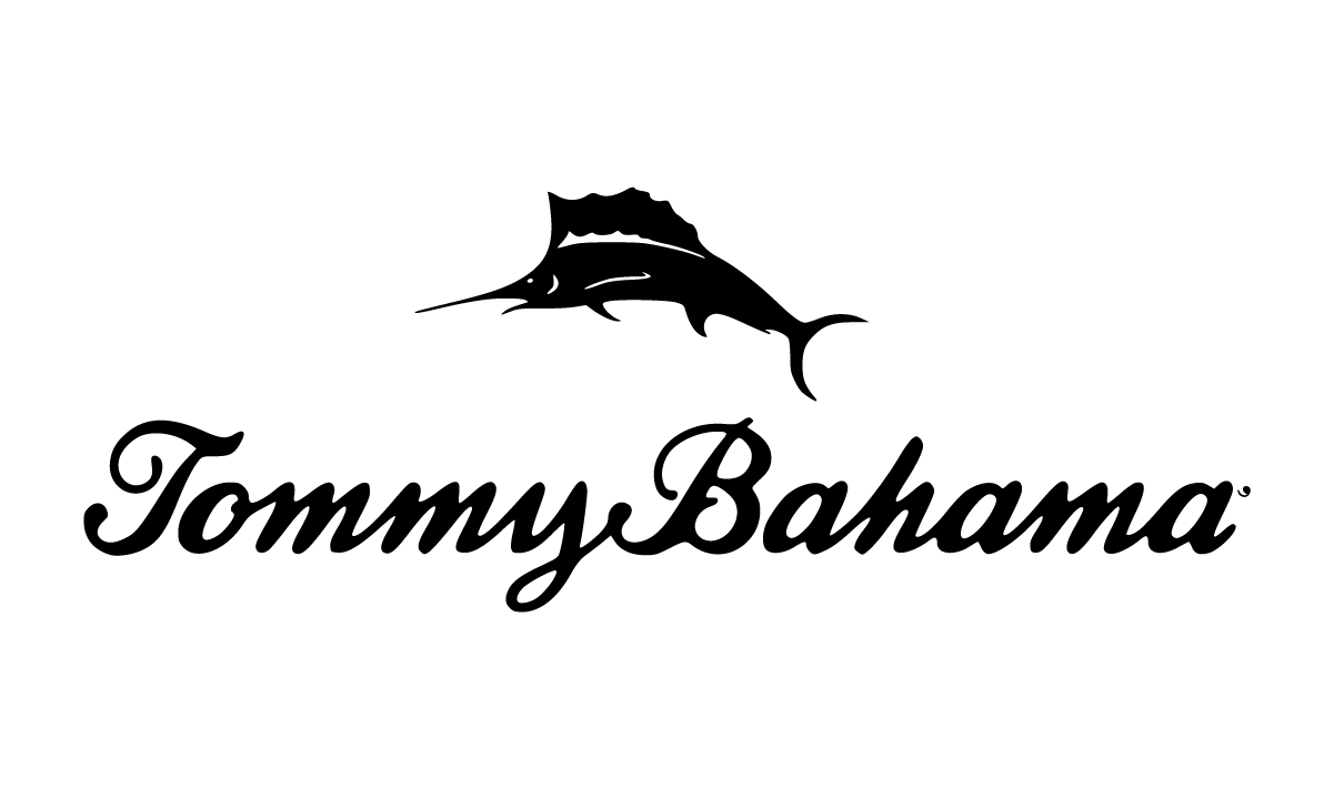 Tommy Bahama logo with a marlin silhouette on a white background