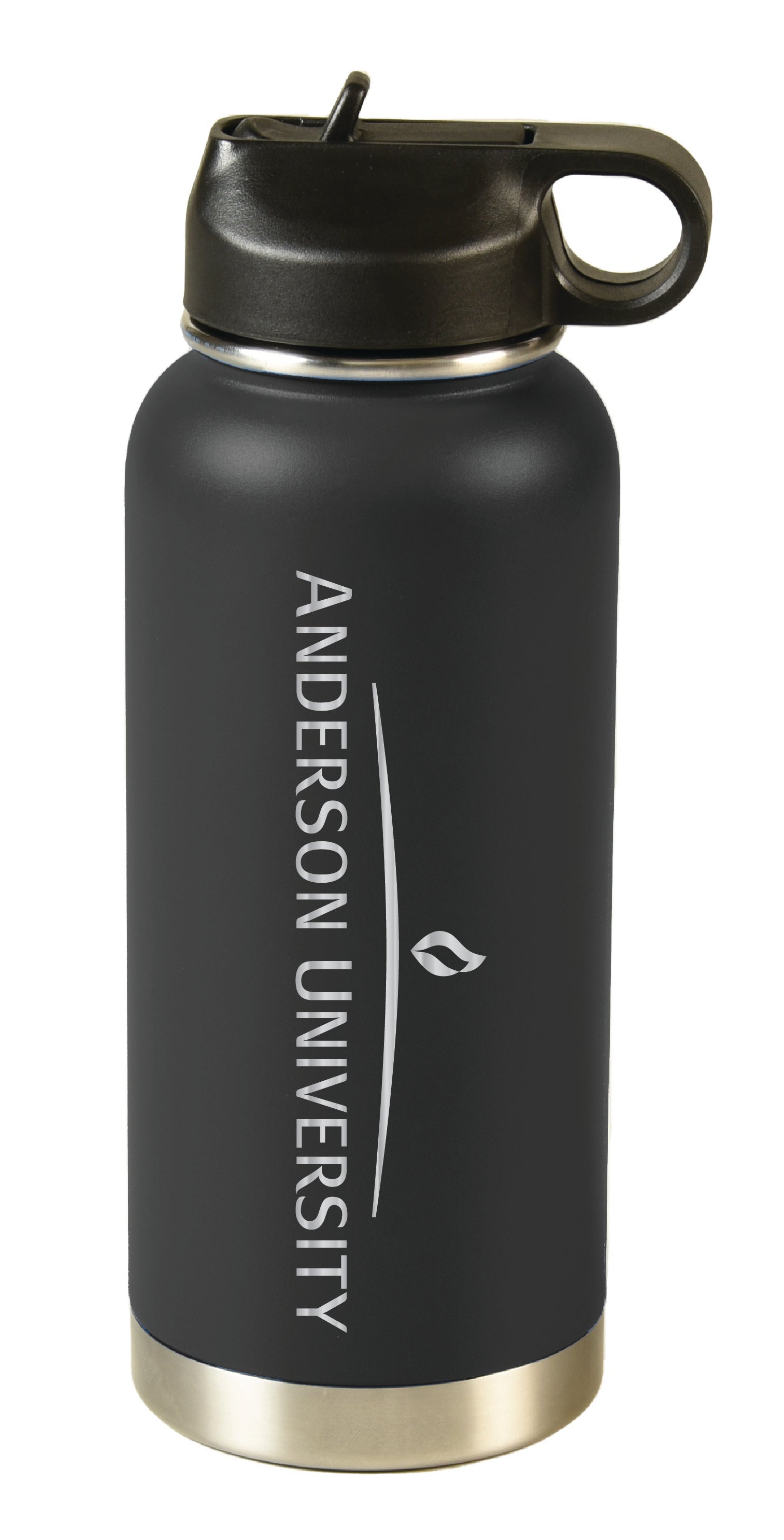 32 OZ Laser Etched Powder Coated Stainless Steel Bottle | Black