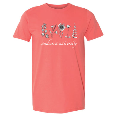 Althea Plants Short Sleeve Tee, Heather Red (F23)